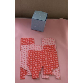 Cx para bolos/bolachas 8.8x8.5x8.5cm flores9