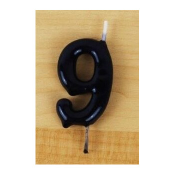 Vela 6cm N9 Preto