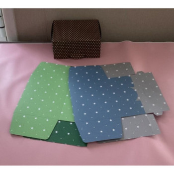 Cx para bolos/bolachas 16x13x7cm estrelas1 cores