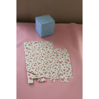 Cx para bolos/bolachas 8.8x8.5x8.5cm flores2