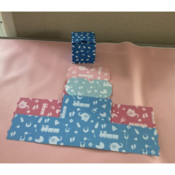 caixa de cartolina 7x7x7cm bébé1 cores