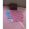 Cx para bolos/bolachas 16x13x7cm Patinhas Azul e rosa