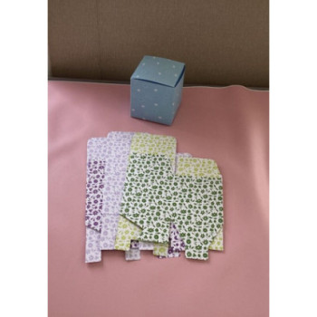 Cx para bolos/bolachas 8.8x8.5x8.5cm flores5 cores