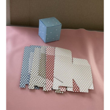 Cx para bolos/bolachas 8.8x8.5x8.5cm corações1 cores
