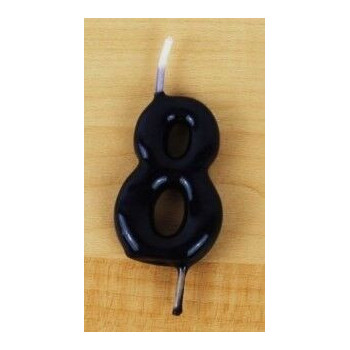 Vela 6cm N8 Preto