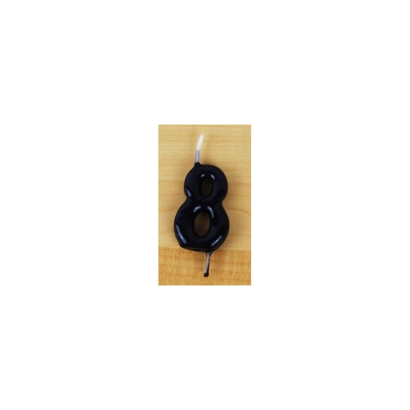 Vela 6cm N8 Preto