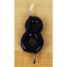 Vela 6cm N8 Preto