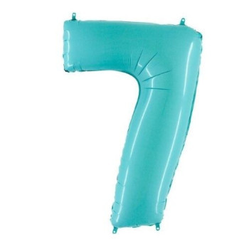 Balão Foil Grab nº 7 Azul Pastel 40