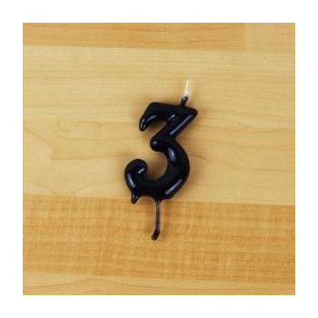 Vela 6cm N3 Preto