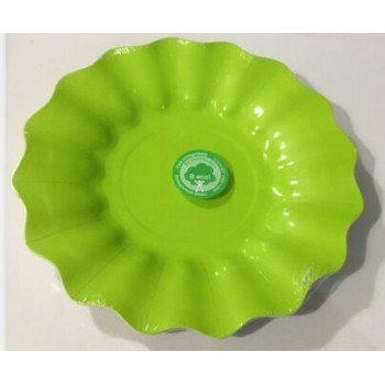 Pratos Verde Flurescente 21cm 8uni