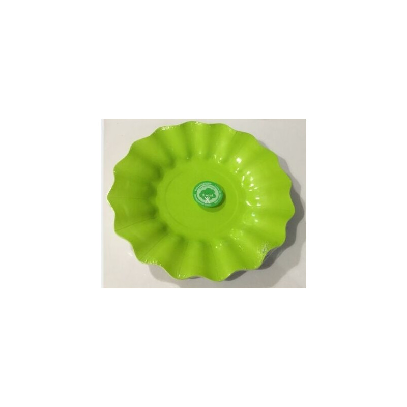Pratos Verde Flurescente 21cm 8uni