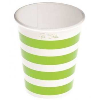 Copos Riscas Verdes 10uni