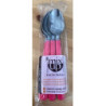 Colher Plástico Inox Cabo Fushia 6 uni