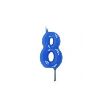 Vela 6cm N8 Azul
