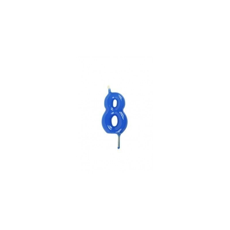 Vela 6cm N8 Azul