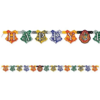 Bandeirinha Recortada Happy Birthday Harry Potter