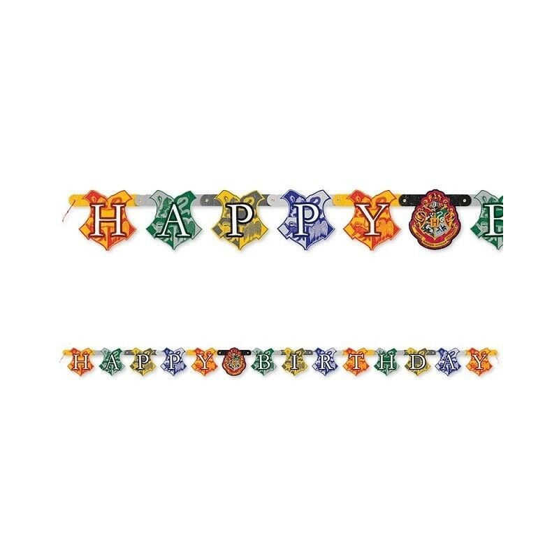 Bandeirinha Recortada Happy Birthday Harry Potter