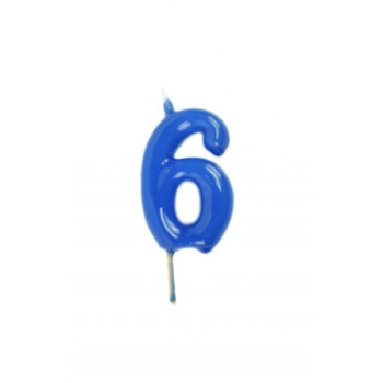 Vela 6cm N6 Azul