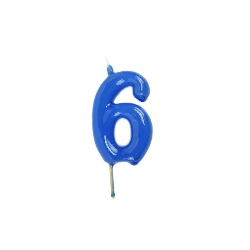 Vela 6cm N6 Azul