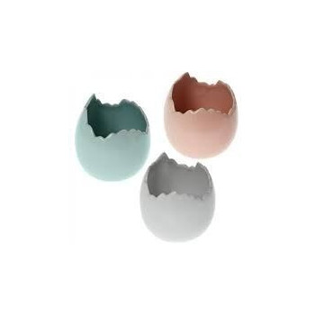 Porta Velas Cerâmica Branco/Rosa/Azul Pastel