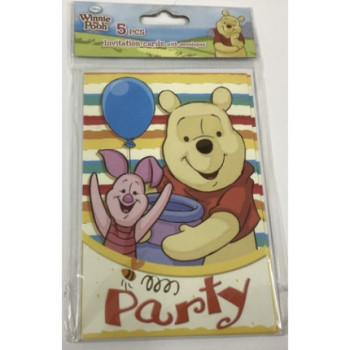 5 Convites Winnie The Pooh