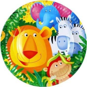 8 Pratos 23cm Safari