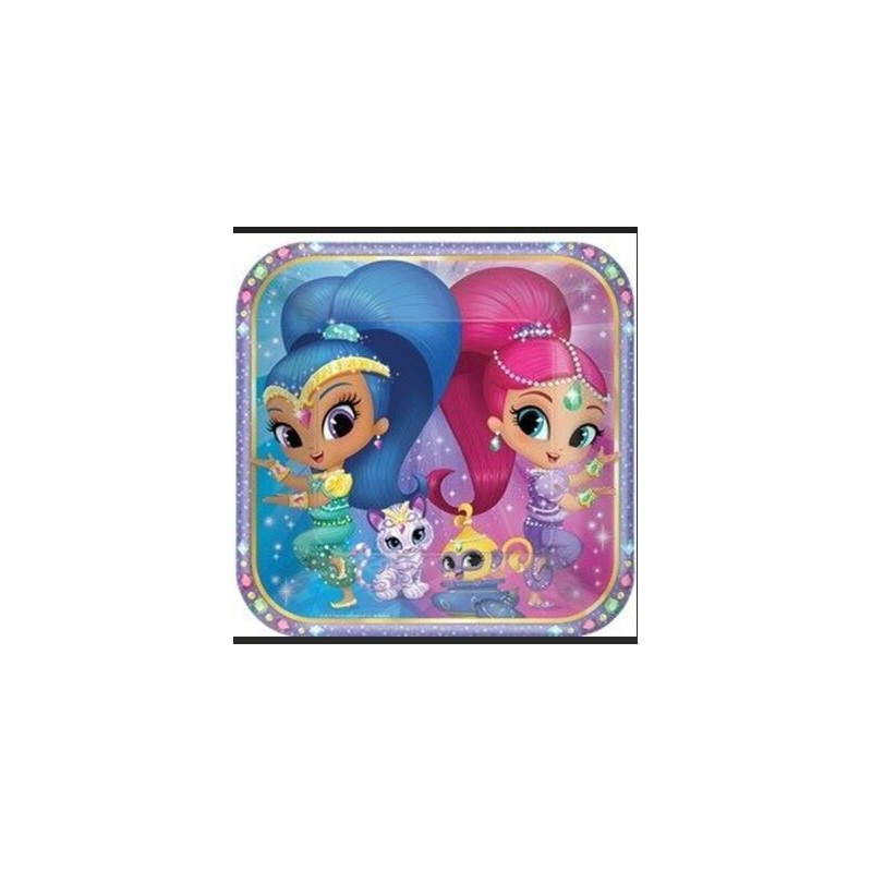 8 Pratos 23 cm Shimmer and Shine