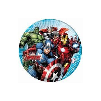 8 pratos avengers 23 cm