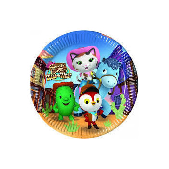 Pratos Sherif Callie 8 unidades