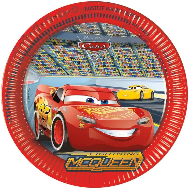 8 pratos 23 cm cars 3