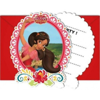6 convites recortados elena de avalor