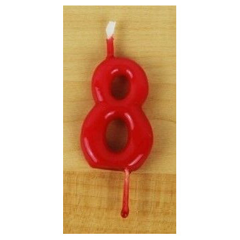 Vela 6cm N8 Vermelho