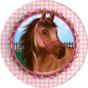 8 Pratos 20cm Lovely Horse