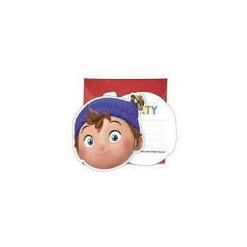 6 Convites recortados Noddy