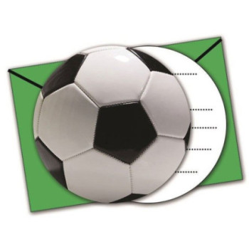 6 convites recortados Futebol