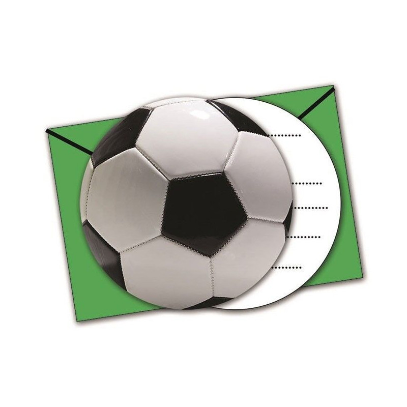 6 convites recortados Futebol