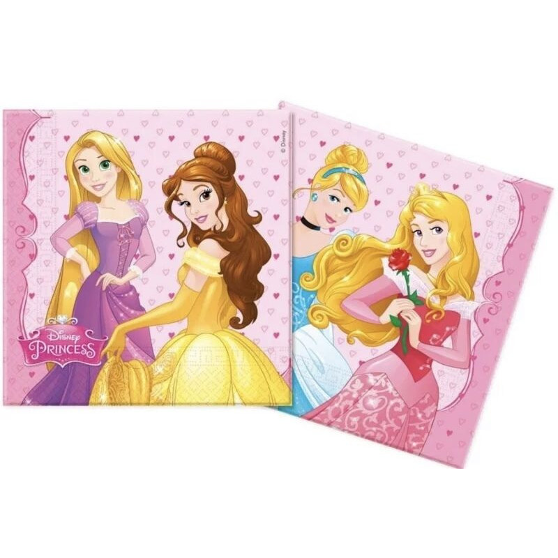 20 guardanapos princesas 33x33cm