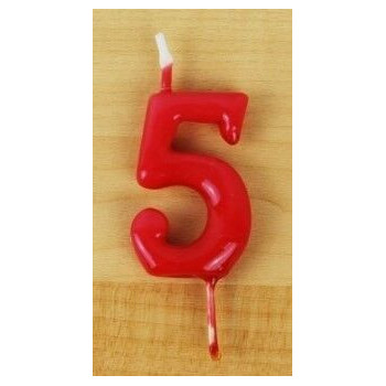 Vela 6cm N5 Vermelho