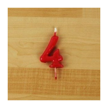 Vela 6cm N4 Vermelho