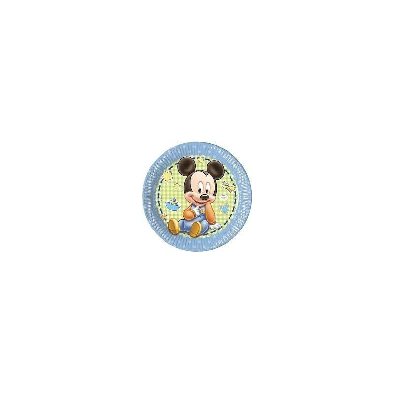pratos 23cm mickey baby