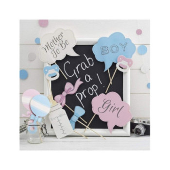 Photo Booth Baby Shower Kit 10 Pças