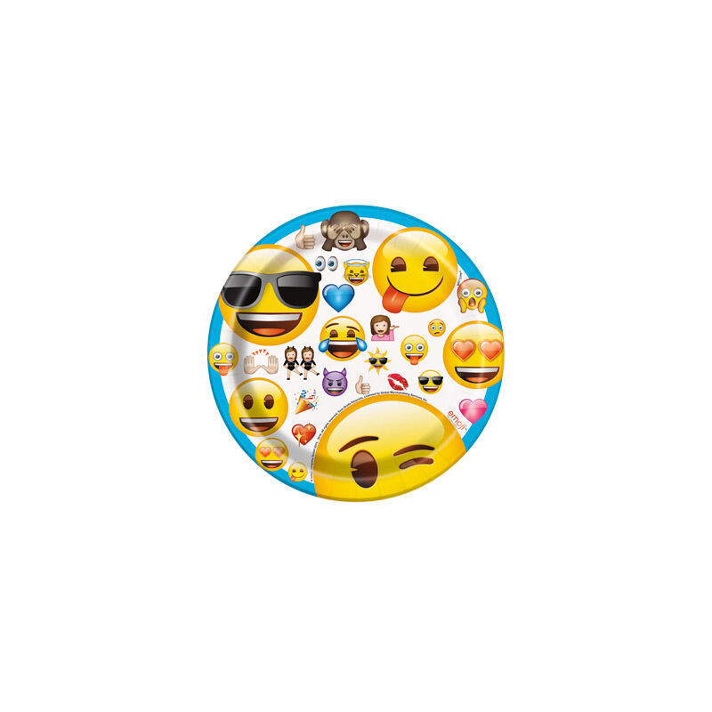 8 Pratos 20 cm Emoji
