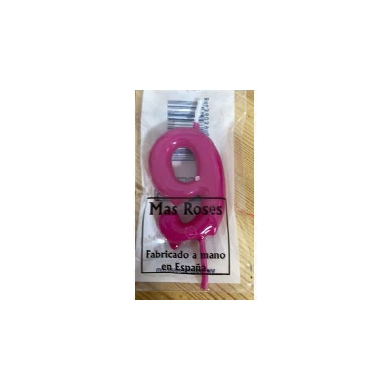 Vela 6cm N9 Rosa Choque