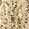 cortina corações ouro 1x2.5m