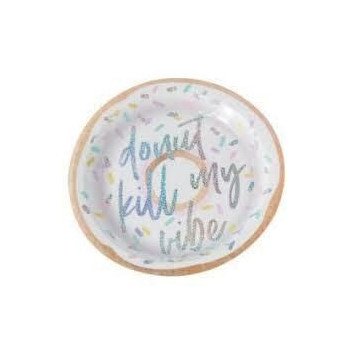 8 pratos 23 cm Donut Kill my vibe