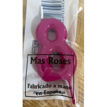 Vela 6cm N8 Rosa Choque