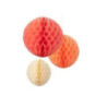 3 leques de papel Blush Mix