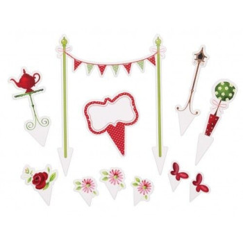 Kit Decoração Bolos Tea Party KC conj.11