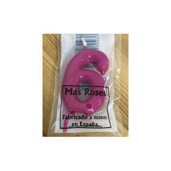 Vela 6cm N6 Rosa Choque