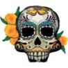 Balão Foil Caveira Mexicana Qualatex 96cm